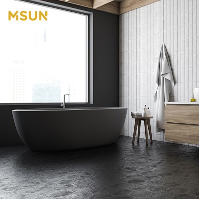 MSUN Free standing Bathtub Art Acrylic Bath tub Bathtubs With Overflow