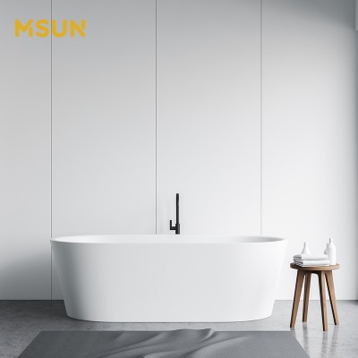 MSUN Matt Stone Bath Acrylic Solid Surface Bathtub Resin Stone Stand Bathtubs